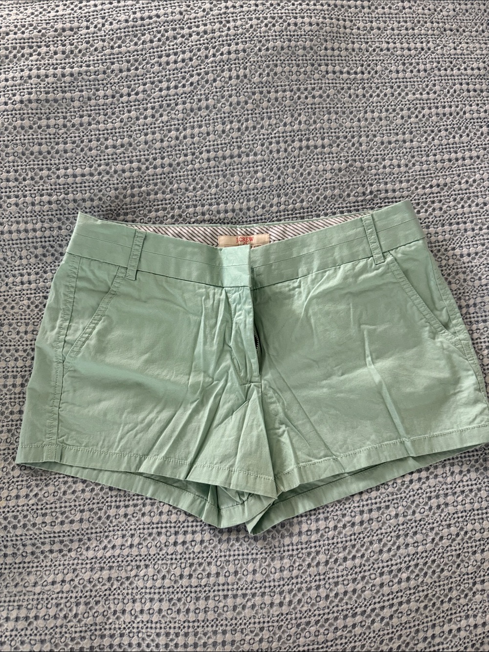 J. Crew Mint Green Cotton Chino Shorts